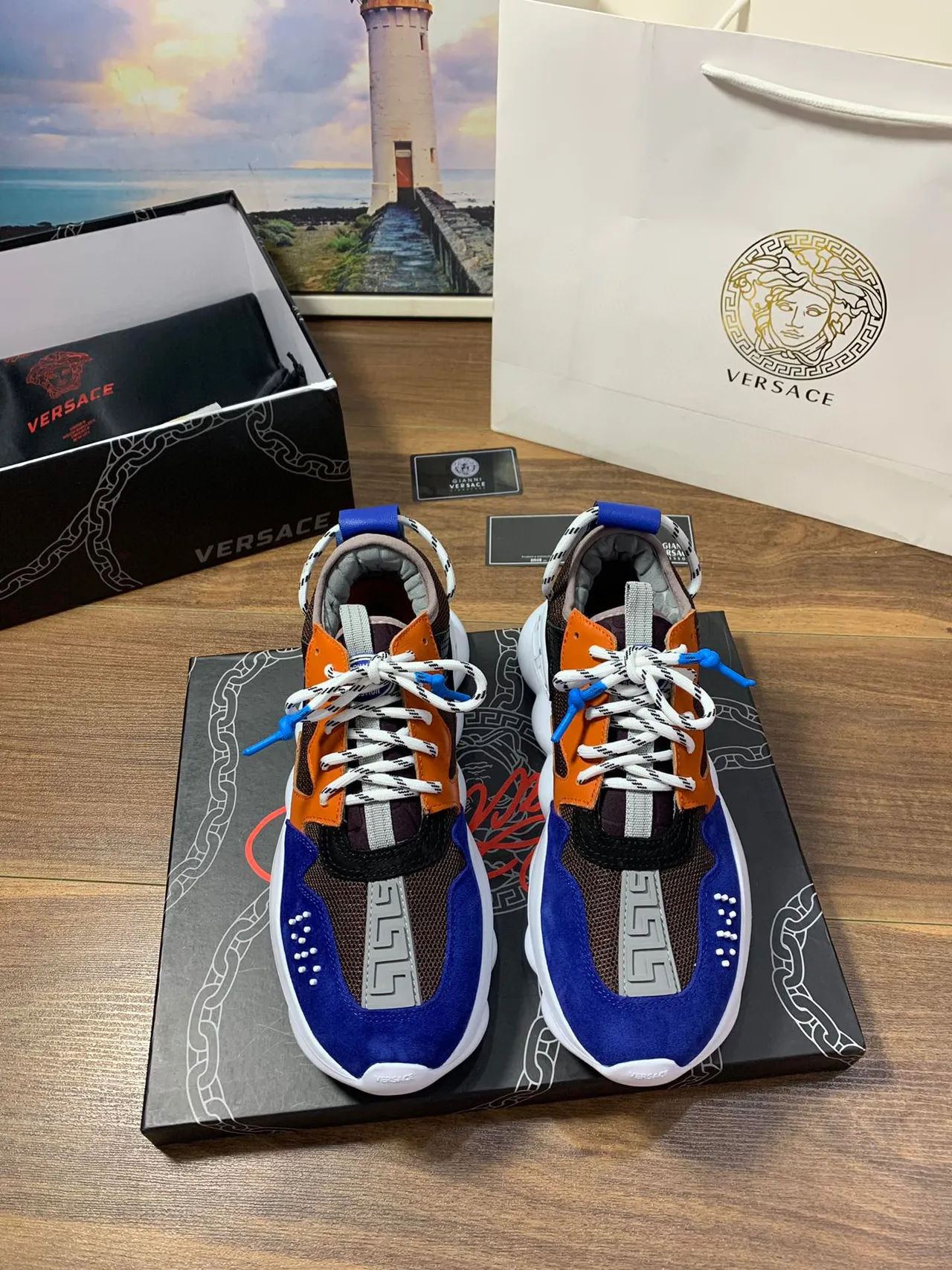 Versace Chain Reaction Multicolor Chunky Sneakers 9