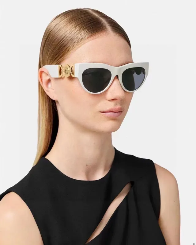 Versace Chain Reaction Tortoiseshell Oversized Cat-Eye Sunglasses 7