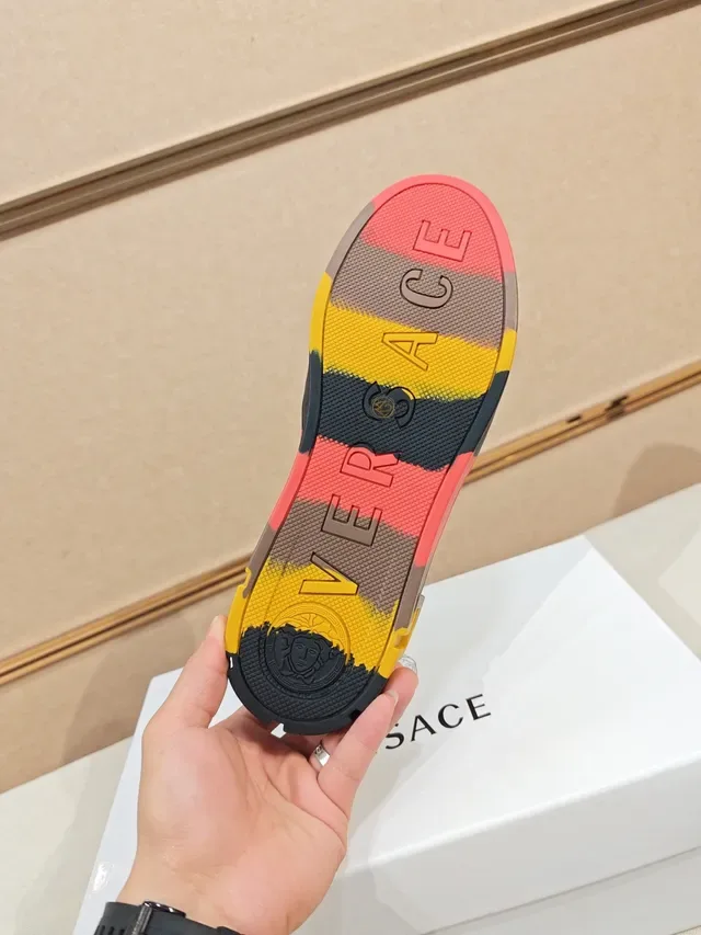 Versace Sneakers Lifestyle Blancs Multicolores Medusa-Print Low-Top 5