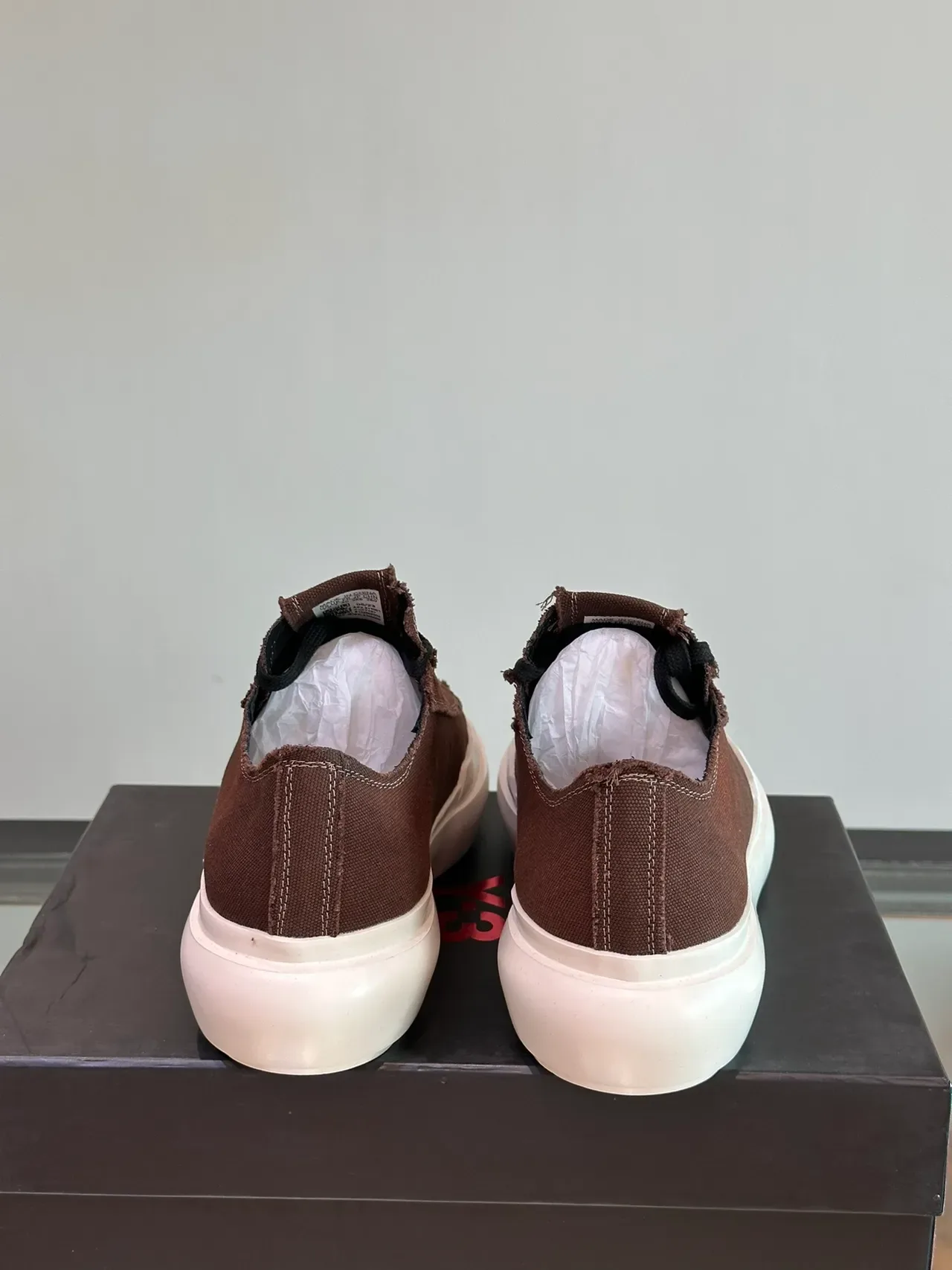 Y-3 Brown Canvas Lifestyle Sneakers 5