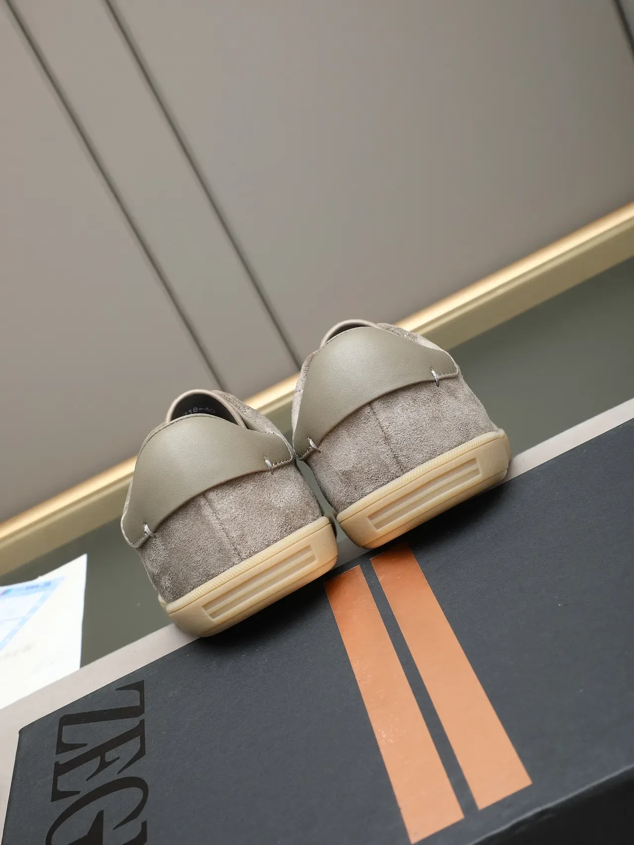 Zegna Suede Low-Top Gum Sole Sneaker 3