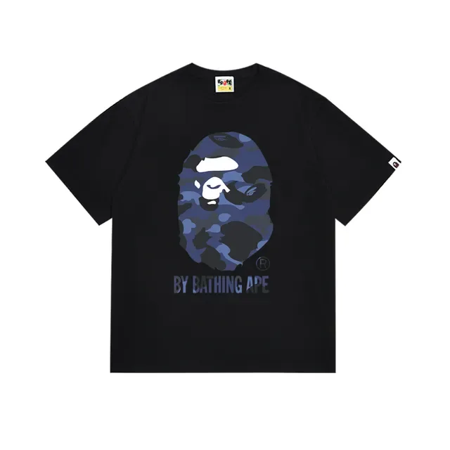 A Bathing Ape ABC Camo Ape Head Black T-Shirt 14