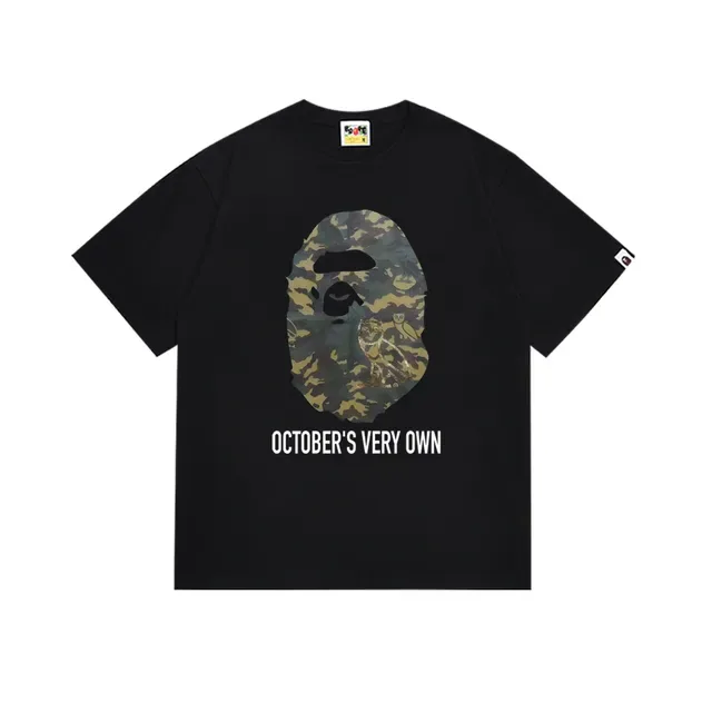 A Bathing Ape ABC Camo Black Multicolor Graphic-Print Camouflage T-Shirt 1