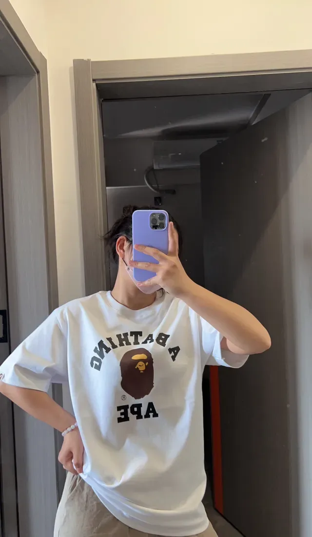 A Bathing Ape Arch Logo White Graphic T-Shirt 2