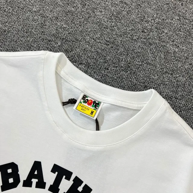 A Bathing Ape Arch Logo White Graphic T-Shirt 7