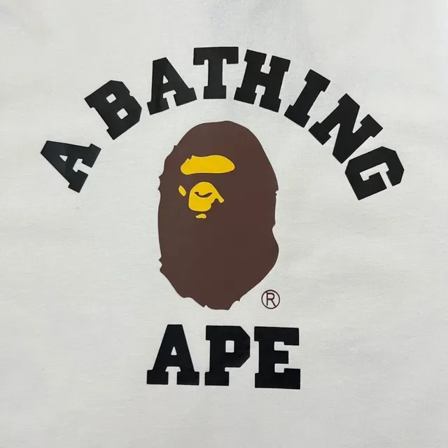 A Bathing Ape Arch Logo White Graphic T-Shirt 8