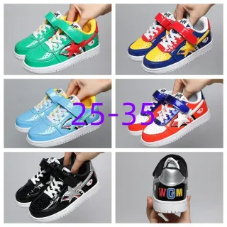 A Bathing Ape BAPE STA Green Red Star Lifestyle Sneakers