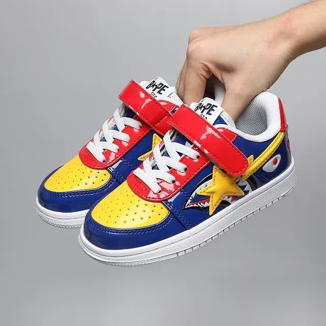 A Bathing Ape BAPE STA tênis lifestyle verde vermelho estrela 4