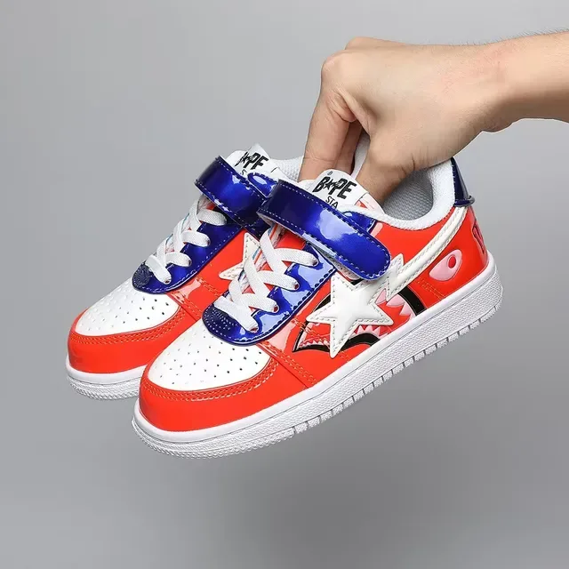 A Bathing Ape BAPE STA tênis lifestyle verde vermelho estrela 7