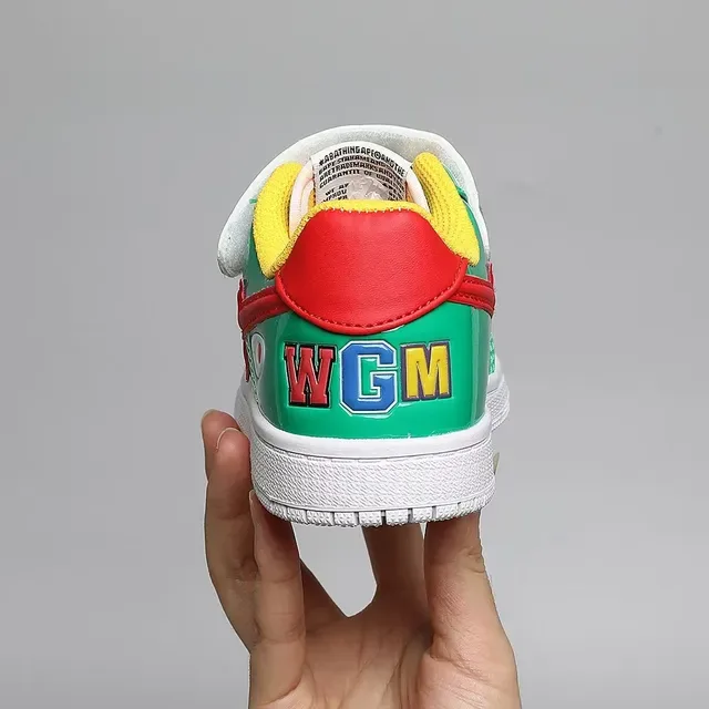 A Bathing Ape BAPE STA tênis lifestyle verde vermelho estrela 10