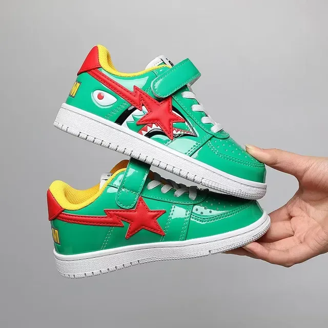 A Bathing Ape BAPE STA tênis lifestyle verde vermelho estrela 13