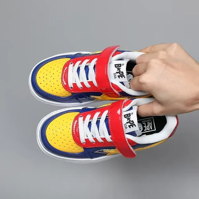 A Bathing Ape BAPE STA tênis lifestyle verde vermelho estrela 21