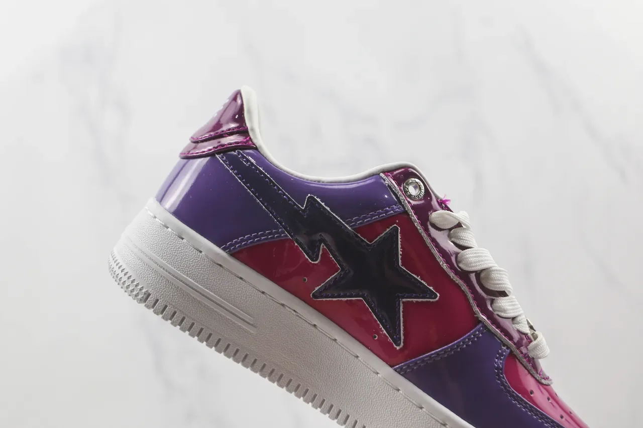 A Bathing Ape BAPE STA Magenta Purple Glossy Lifestyle Sneakers 5