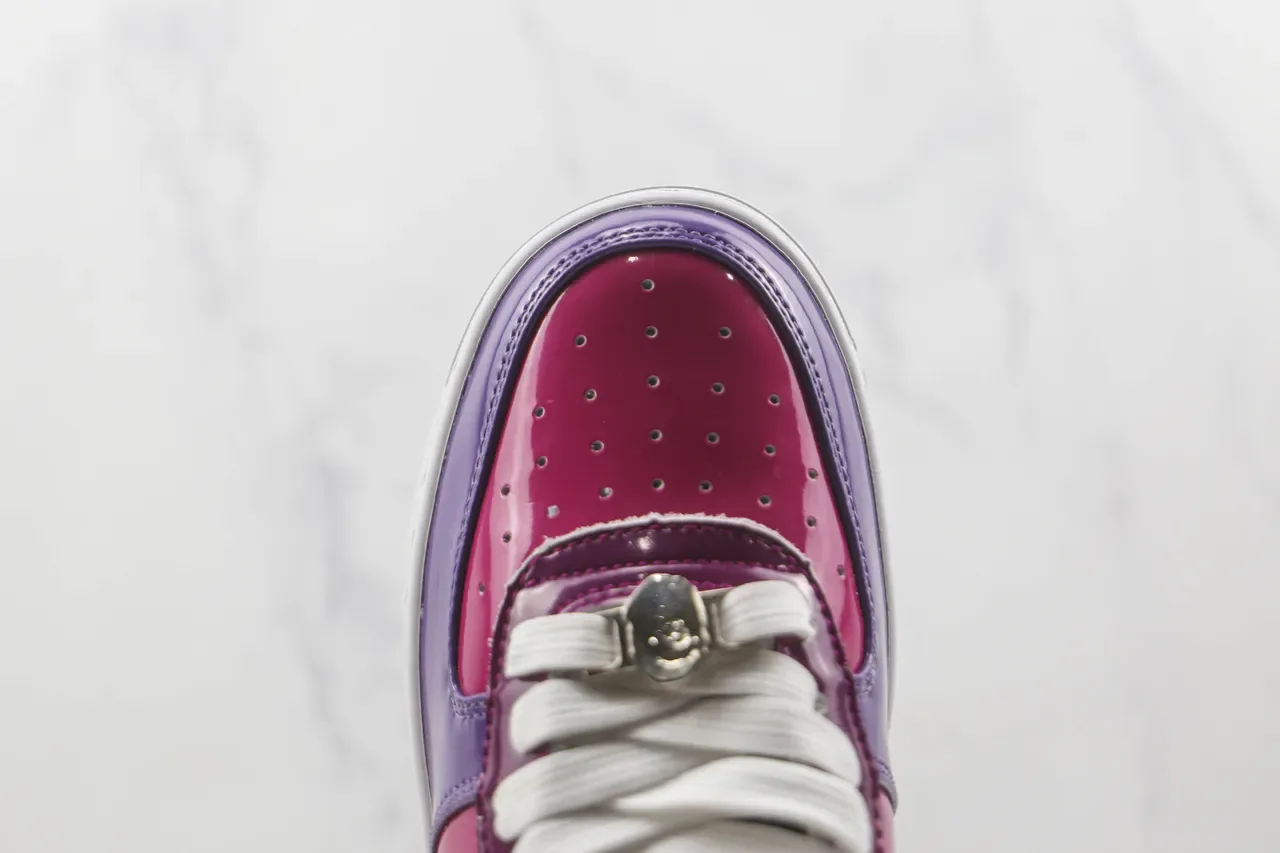 A Bathing Ape BAPE STA Magenta Purple Glossy Lifestyle Sneakers 6