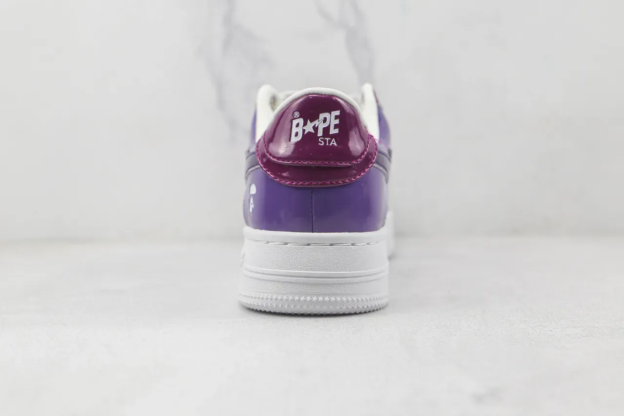 A Bathing Ape BAPE STA Magenta Purple Glossy Lifestyle Sneakers 9