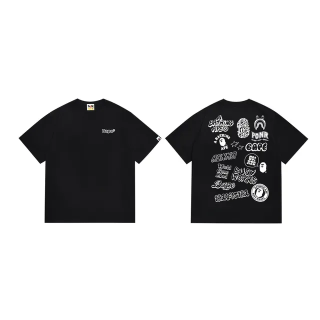 A Bathing Ape Busy Works Graphic Print Black T-Shirt 3
