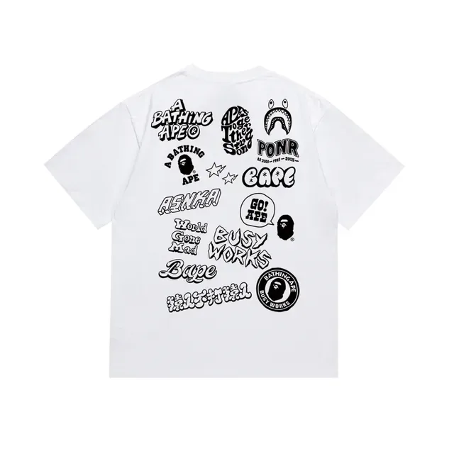 A Bathing Ape Busy Works Graphic Print Black T-Shirt 5