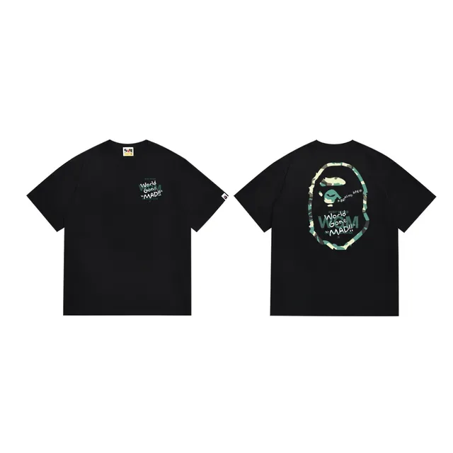 A Bathing Ape Graphic Print Camouflage Outline Ape Head T-Shirt 3