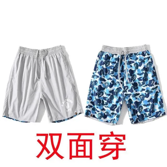 A Bathing Ape Multicolor Drawstring Waist Relaxed Fit Shorts 17