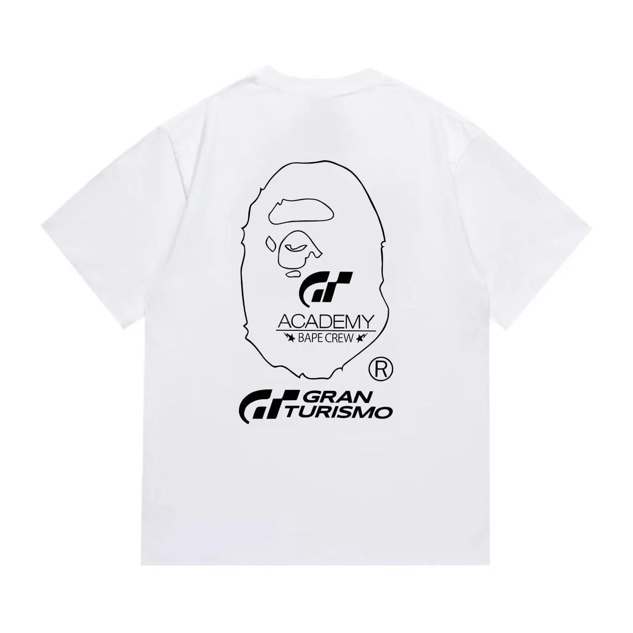 A Bathing Ape Psychedelic Swirl Ape Head Graphic T-Shirt 8