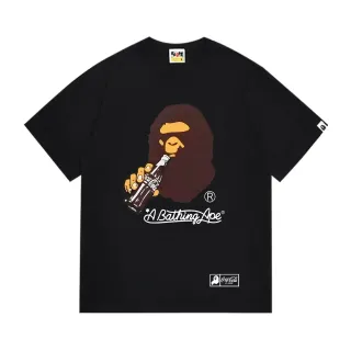 A Bathing Ape x Coca-Cola Classic ग्राफिक प्रिंट काली टी-शर्ट