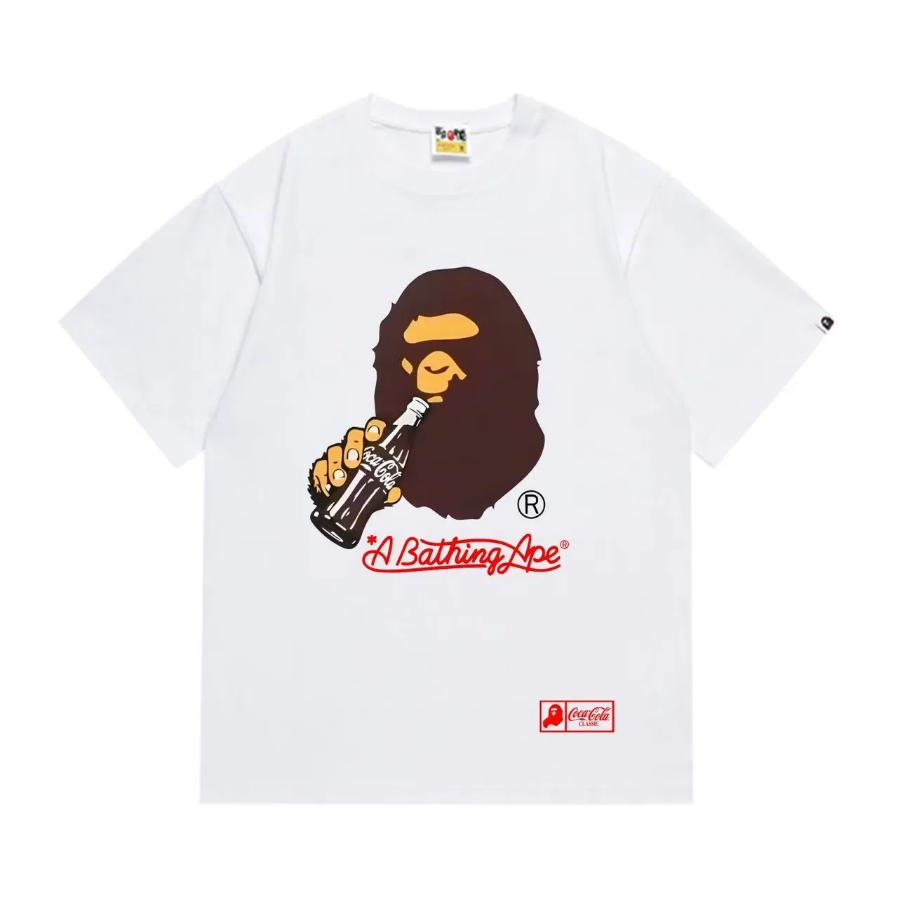 A Bathing Ape x Coca-Cola Classic ग्राफिक प्रिंट काली टी-शर्ट 3