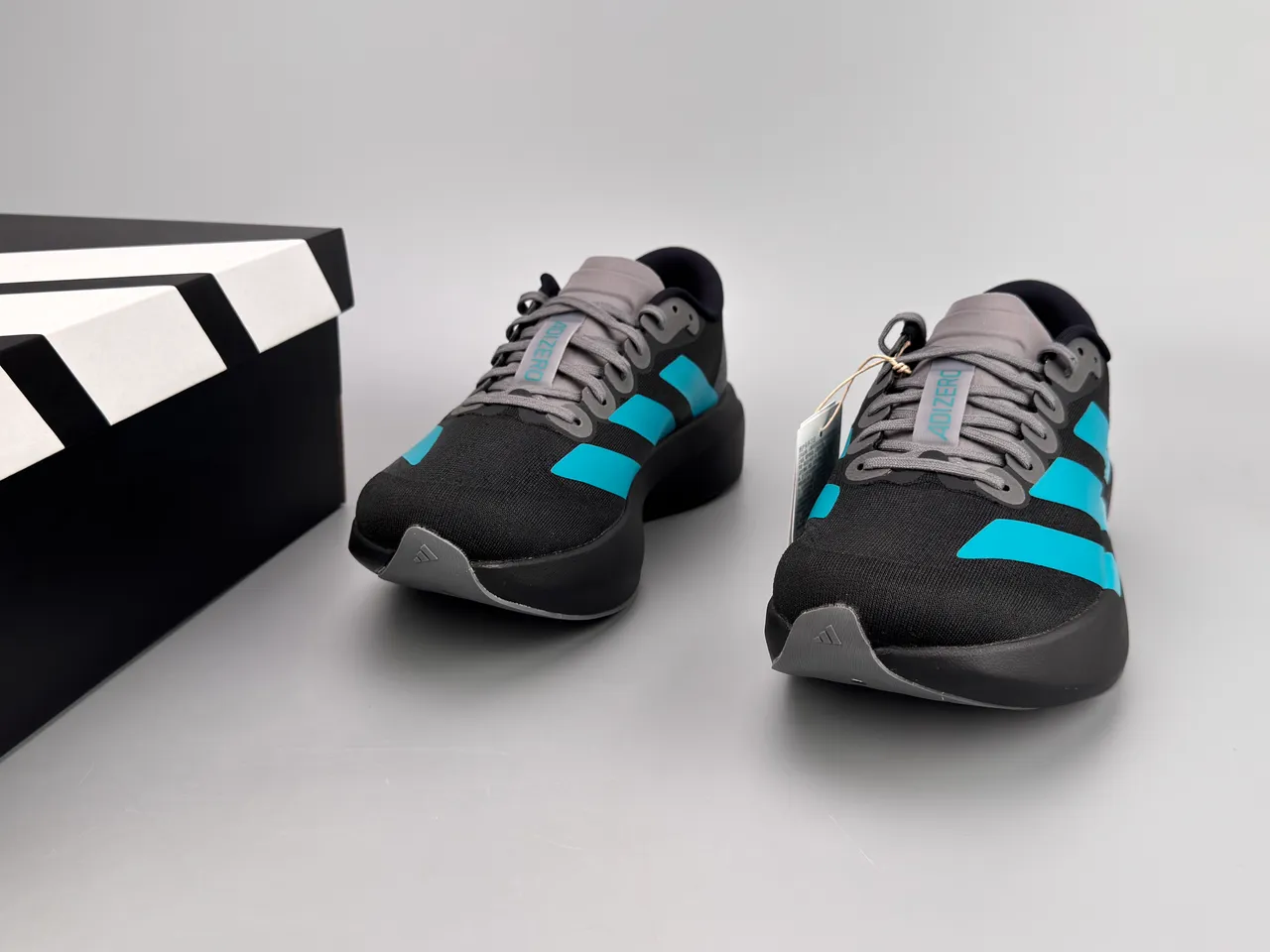 Adidas Adizero Evo.S Black Cyan Blue Tênis de Running 3