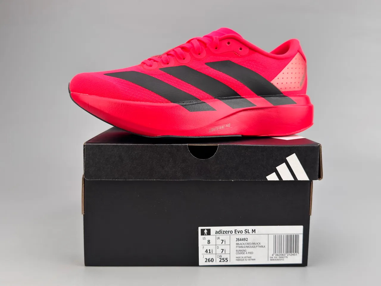 Adidas Adizero Evo.S Chaussures de course rouge noir 2
