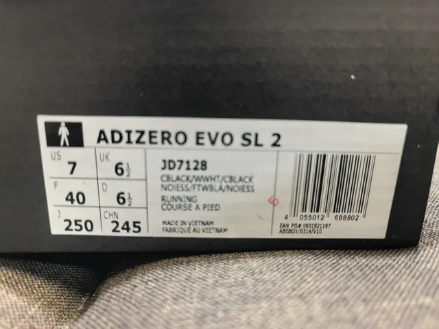 Adidas Adizero Evo SL 2 Black Silver Lightstrike Pro Chaussures de running 12