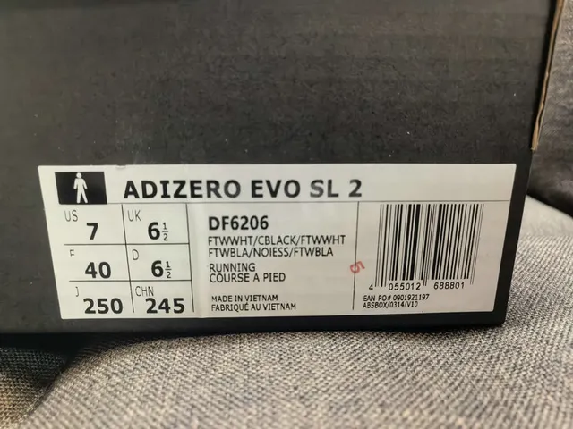 Adidas Adizero Evo SL 2 Black Silver Lightstrike Pro Chaussures de running 22