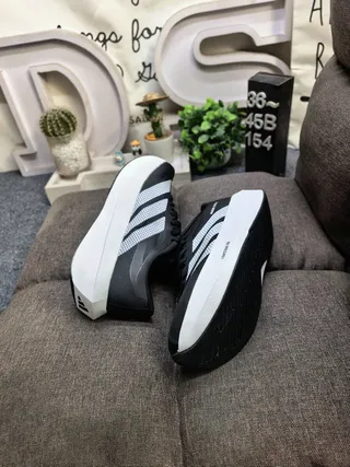 Adidas Adizero Evo SL 2 Black White Running Shoes 6