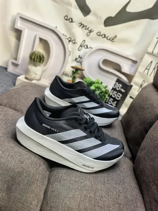 Adidas Adizero Evo SL 2 Black White Running Shoes 9