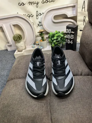 Adidas Adizero Evo SL 2 Black White Running Shoes 10