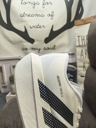 Adidas Adizero Evo SL 2 White Black Running Shoes 3
