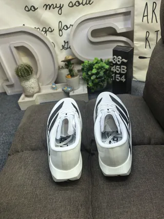 Adidas Adizero Evo SL 2 White Black Running Shoes 8