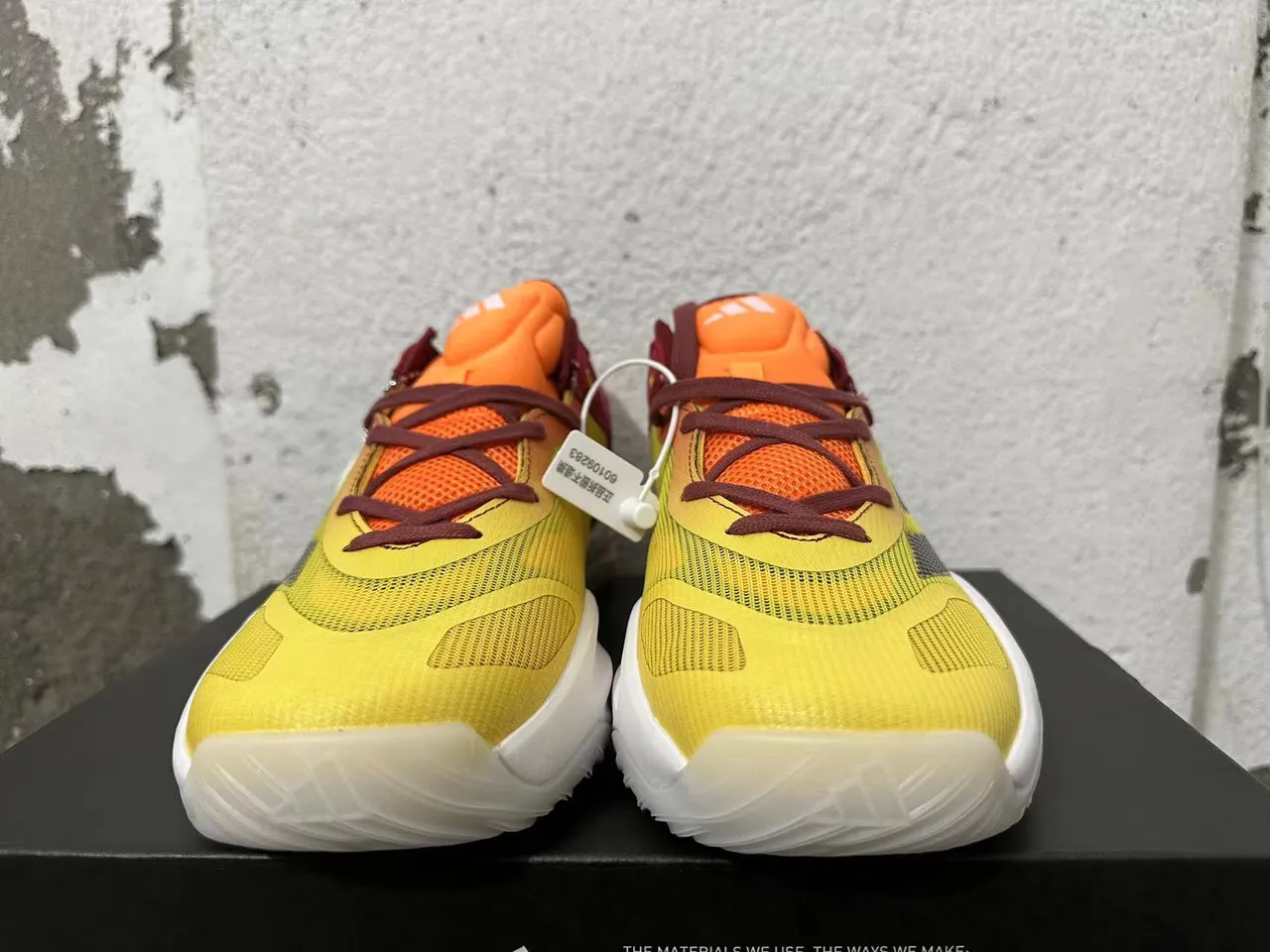 Adidas Adizero Marrom Amarelo Preto Tênis de Basquete 3