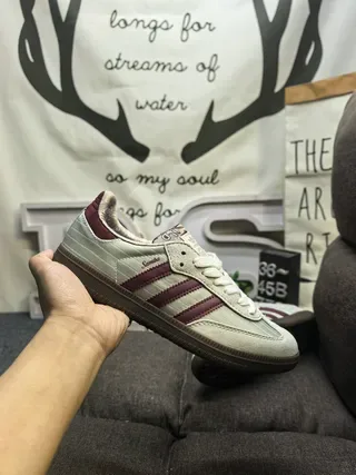 Adidas Beige Burgundy Low-Top Cupsole Lifestyle Sneakers 5
