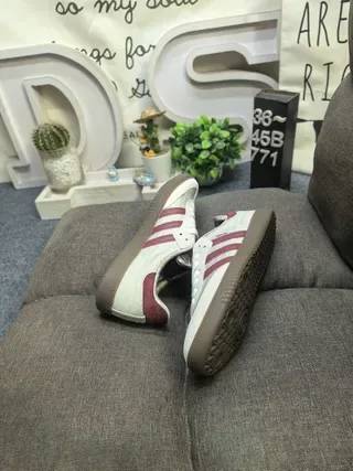 Adidas Beige Burgundy Low-Top Cupsole Lifestyle Sneakers 6