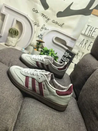 Adidas Beige Burgundy Low-Top Cupsole Lifestyle Sneakers 7