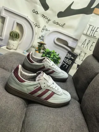 Adidas Beige Burgundy Low-Top Cupsole Lifestyle Sneakers 9