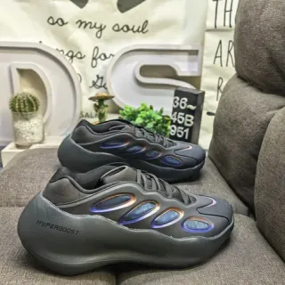 Adidas काले नीले नक्काशीदार एकल मिडसोल असममित खिड़की कटआउट जीवनशैली स्निकर्स
