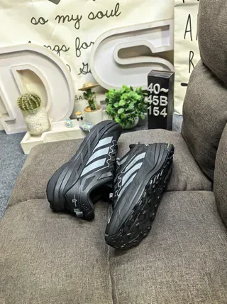 Adidas Black Gray Mesh And Synthetic Overlays Three-Stripe Side Panel Lifestyle Sneakers 6