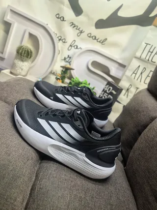 Adidas Black Gray Monochromatic Sculpted Midsole Lifestyle Sneakers 7