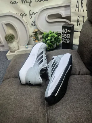 Adidas Black Gray Monochromatic Sculpted Midsole Lifestyle Sneakers 16