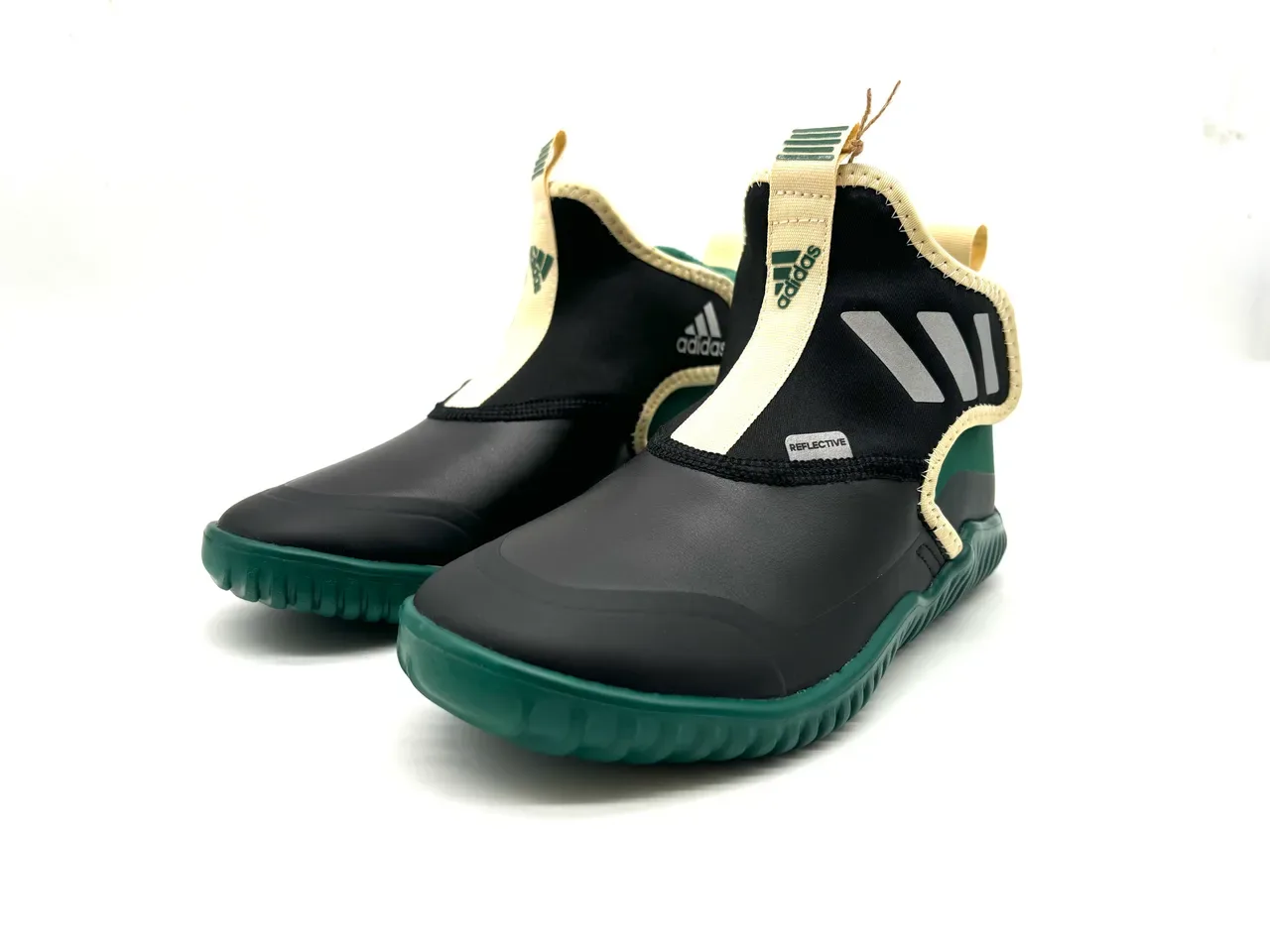 Adidas Black Gray Slip-On Water-Resistant Sneakers 9