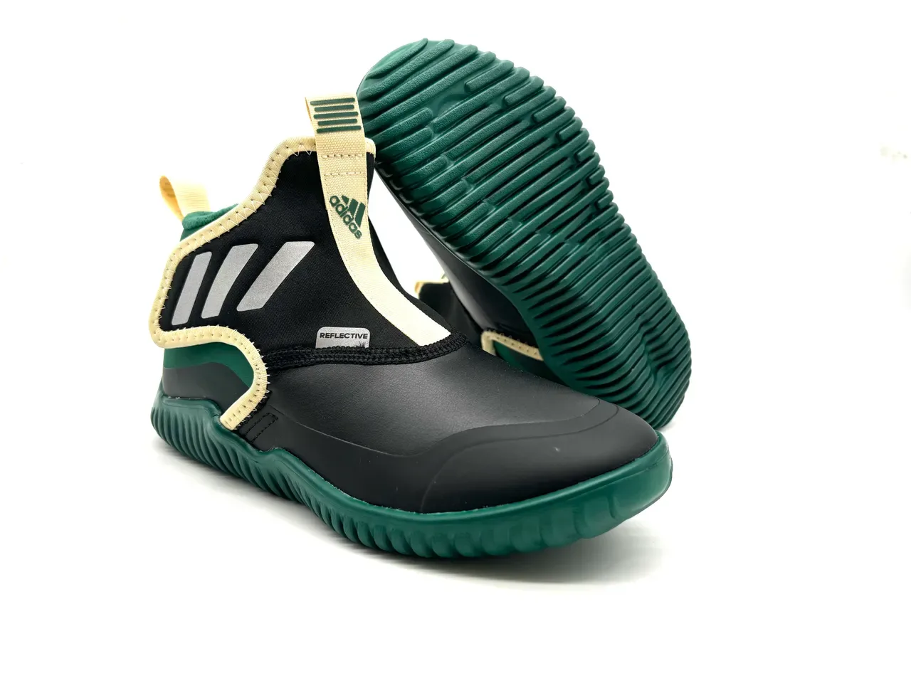 Adidas Black Gray Slip-On Water-Resistant Sneakers 10