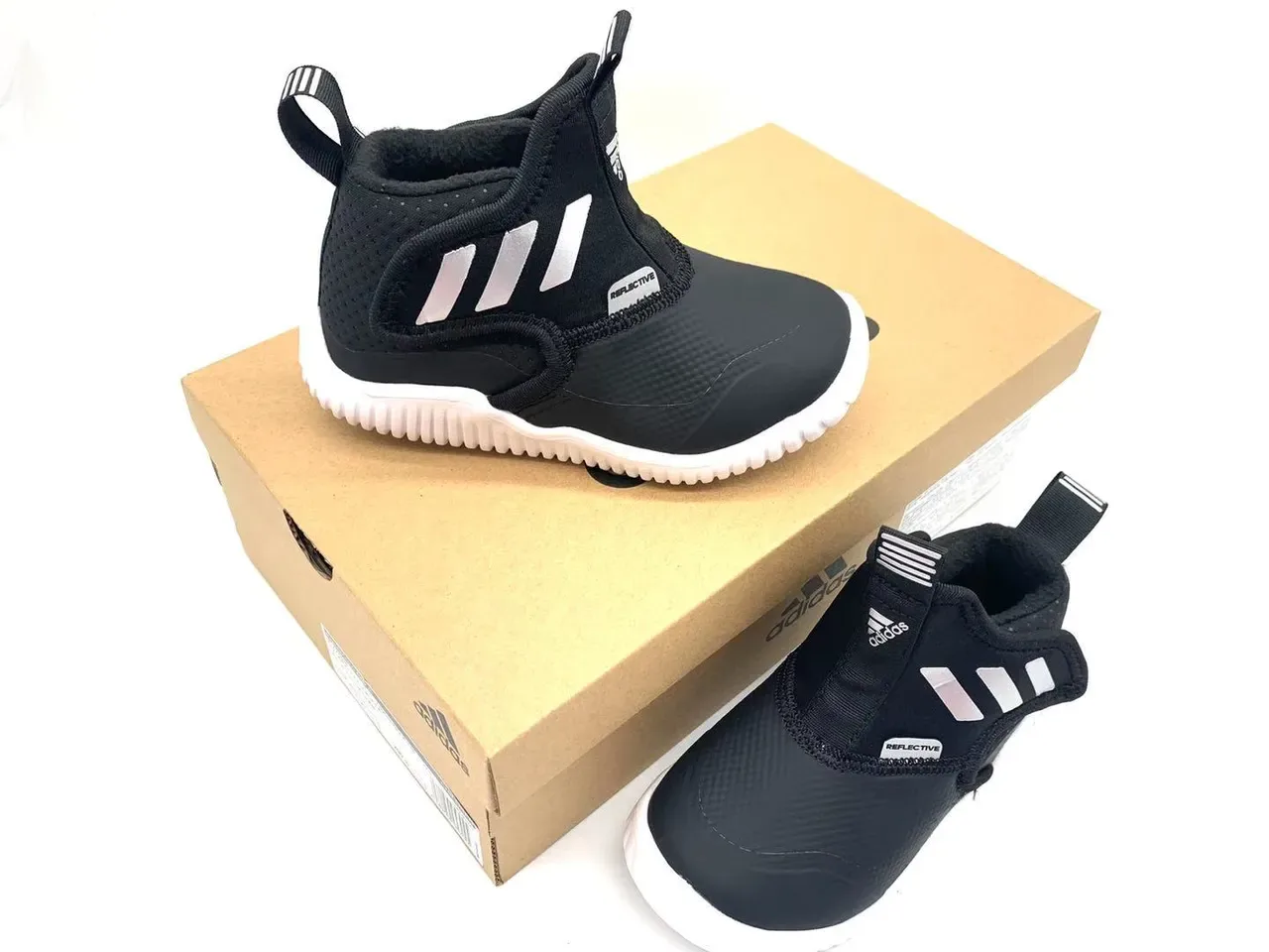 Adidas Black Gray Slip-On Water-Resistant Sneakers 11