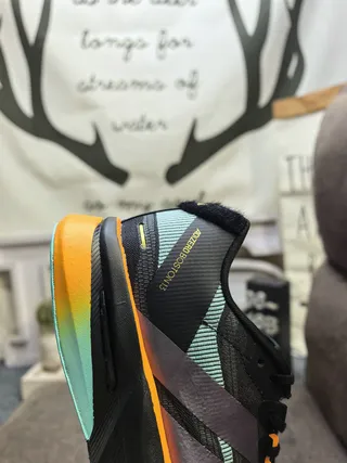 Adidas Black Multicolor Engineered Mesh Upper Iridescent Gradient Stripes Running Shoes 3