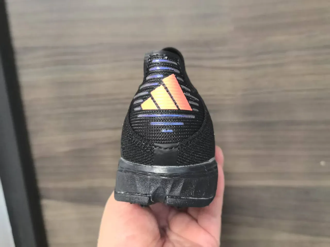 Adidas Black Orange Low-Cut Knit Upper Gradient Stripe Detailing Artificial-Grass Soccer Shoes 14