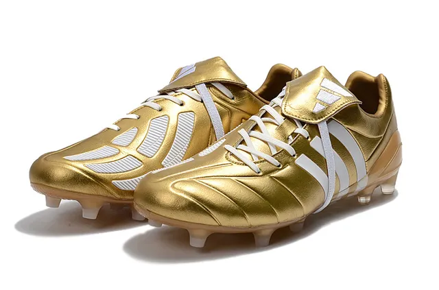 Adidas Noir Rouge Coupe-basse Cuir supérieur Trois bandes blanches Terrain ferme Chaussures de football 11